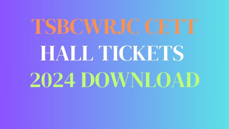 TSBCWRJC Hall Ticket